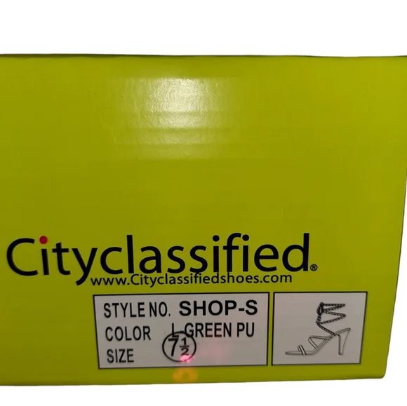 Cityclassified Light Green Heel Dress Sandals Women's Size 7 1/2 NWT - Picture 9 of 10